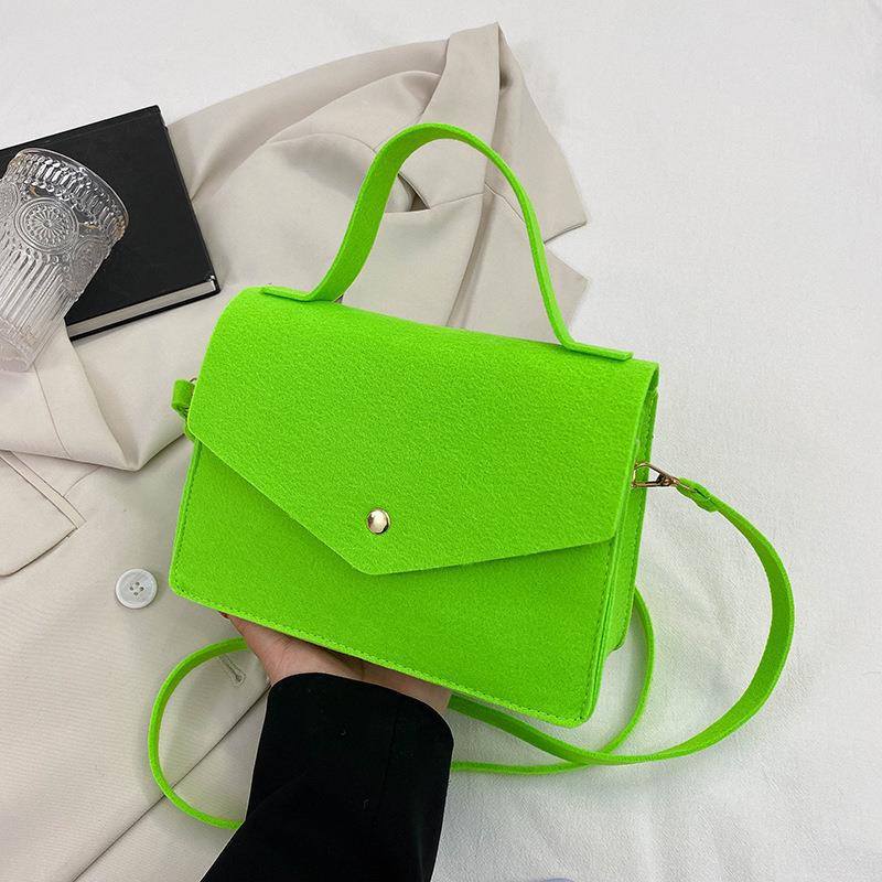 Cyflymder Popular Women Solid Color Handbags New Fashion Shoulder Bags Non-woven Fabric Crossbody Bags Solid Color Elegant Bags