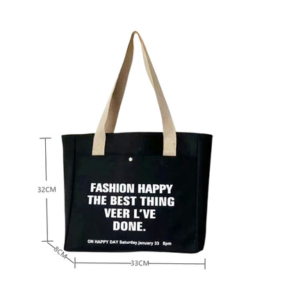 Realaiot Women Canvas Shoulder Bag Gothic Tote High Quality Ladies Casual Handbag Large Capacity Cotton Reusable Shopping Beach Bag