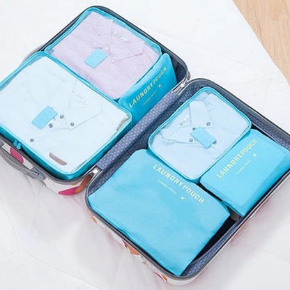 Realaiot 3/4/6pcs/set Compression Packing Cubes Travel Storage Bag Luggage Suitcase Organizer Set Foldable Waterproof Nylon Material