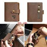 Cyflymder Male Genuine Leather Design Fashion Slim Wallet Front Pocket Money Clip Mini Purse For Men