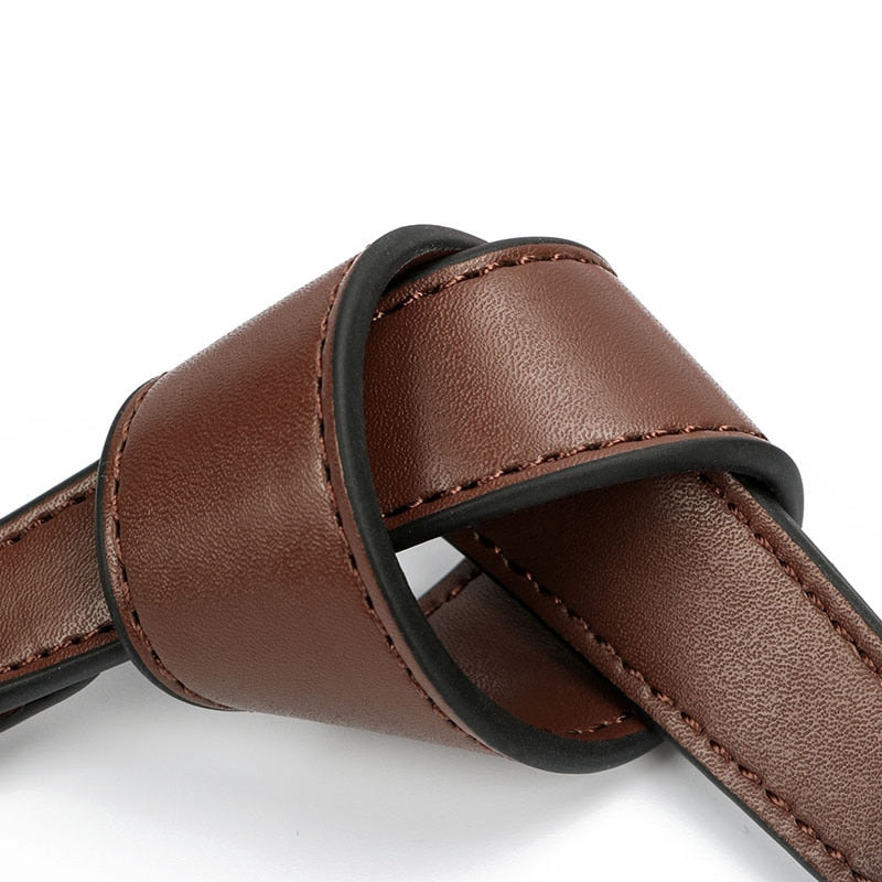 Realaiot 100% Genuine Leather Bag Strap Handbags Handles For Handbag Short Bag Strap Purse Strap Golden Buckle Replacement Bag Belt Band