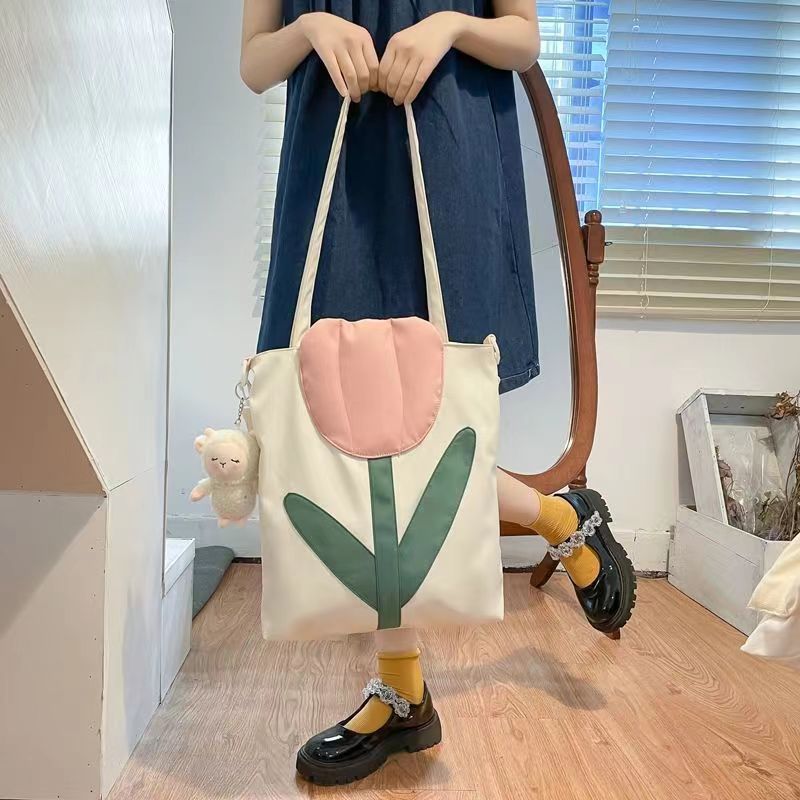 Realaiot Fashion New Large Capacity Soft Tulip Bags Shoulder Bag Women Tote Shoulder Bag Creative Designer Bags Lady Handbags Purses