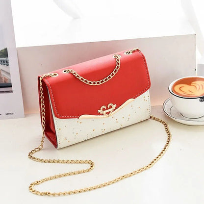 Realaiot Fashion Women Leather Small Shoulder Underarm Bag Ladies Vintage Chain Pendant Solid Zipper Mini Purse Handbag Bolsa Feminina