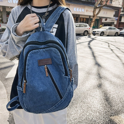 Realaiot Female Canvas Travel Denim Book Bag Ladies Kawaii Backpack Women Leisure School Bag Girls Male Laptop College Backpack Fashion