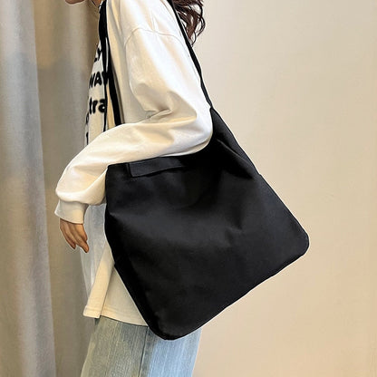 Realaiot Casual Canvas Female Bag Shoppers Simple College Student Book Shoulder Bag Crossbody Bags for Women Handbag Tote Bag