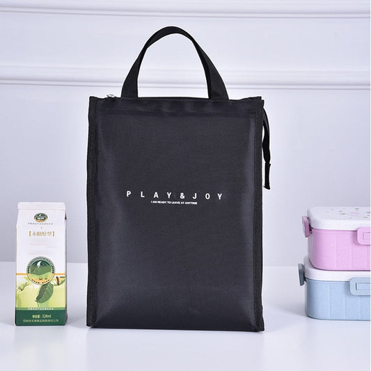 Cyflymder Nylon Portable Lunch Picnic Storage Bag Insulation Fresh Fruit Cold Drink Bento Pockets School Work Travel Food Organizer Supply