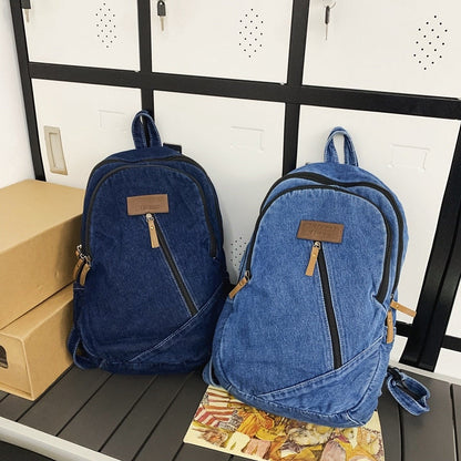 Realaiot Female Canvas Travel Denim Book Bag Ladies Kawaii Backpack Women Leisure School Bag Girls Male Laptop College Backpack Fashion