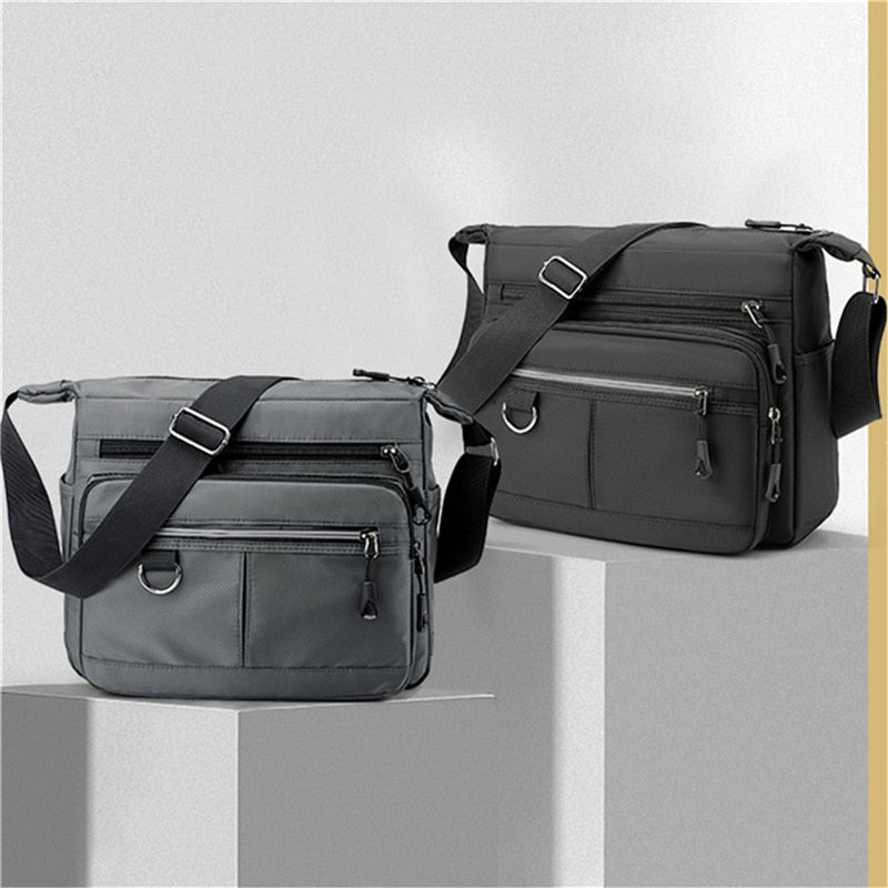Cyflymder New Shoulder Men's Bag Waterproof Canvas Luxury Design Crossbody Handbag Large Capacity Messenger Bags for Men