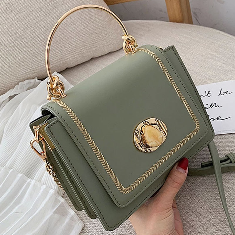 Cyflymder Leather Mini Crossbody Bags for Women Summer Shoulder Bag with Short Handle Female Phone Purses and Handbags