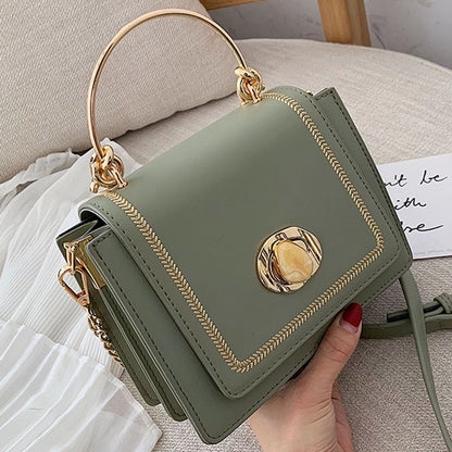 Cyflymder Leather Mini Crossbody Bags for Women Summer Shoulder Bag with Short Handle Female Phone Purses and Handbags