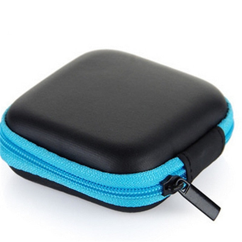 Realaiot EVA Mini Portable Earphone Bag Coin Purse Headphone USB Cable Case Storage Box Wallet Carrying Pouch Bag Earphone Accessories