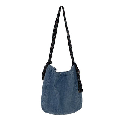 Cyflymder New Canvas Shoulder Bags For Women Casual Female Handbags Jeans Big Shopping Eco Bag Denim Large Capacity Crossbody Bags