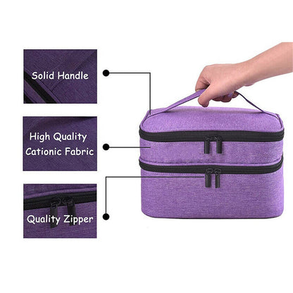 Cyflymder new Nail Polish Storage Cosmetic Bag Portable Organizer Carry Case 30 Bottles Essential Oil Bag bolsa de almacenamiento