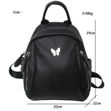 Realaiot Fashion Women Backpack High Quality Luxury Leather Bagpack Solid Color Small Designer School Bag for Girl Travel Kawaii Backpack