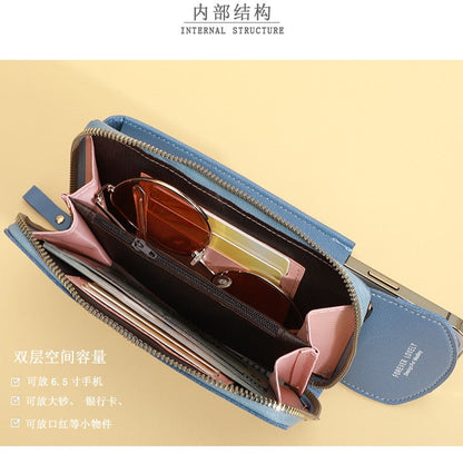 Realaiot Fashion Cellphone Shoulder Bag Women PU Leather Crossbody Bag New Handbag Card Holder Messenger Bag Flap Wallet