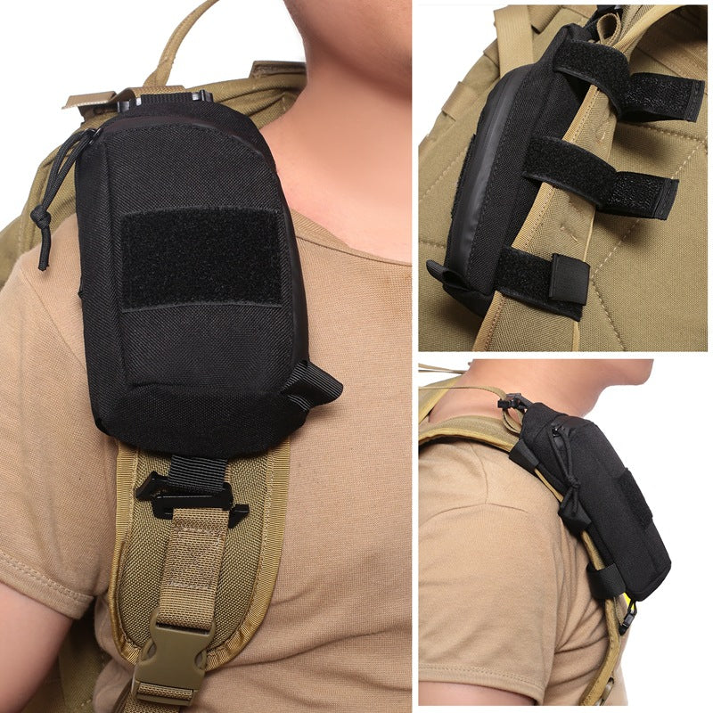 Realaiot Tactical Molle Pouch Military EDC Tool Bag Phone Pouch Hunting Accessory Bag Shoulder Strap Pack Compact Bag for Outdoor Sport