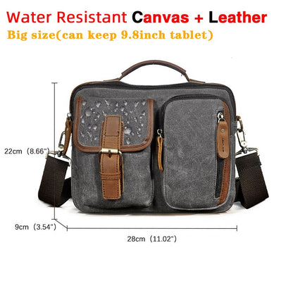 Cyflymder Original Leather Male Fashion Casual Design Satchel Crossbody Shoulder Messenger bag Tote 9" Tablet Mochila Pouch For Men