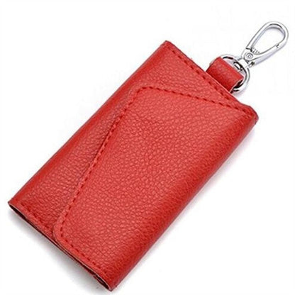 Cyflymder Leather Keychain Men Women Key Holder Organizer Pouch PU Case Split Car Key Wallet Housekeeper Key Case Mini Card Bag