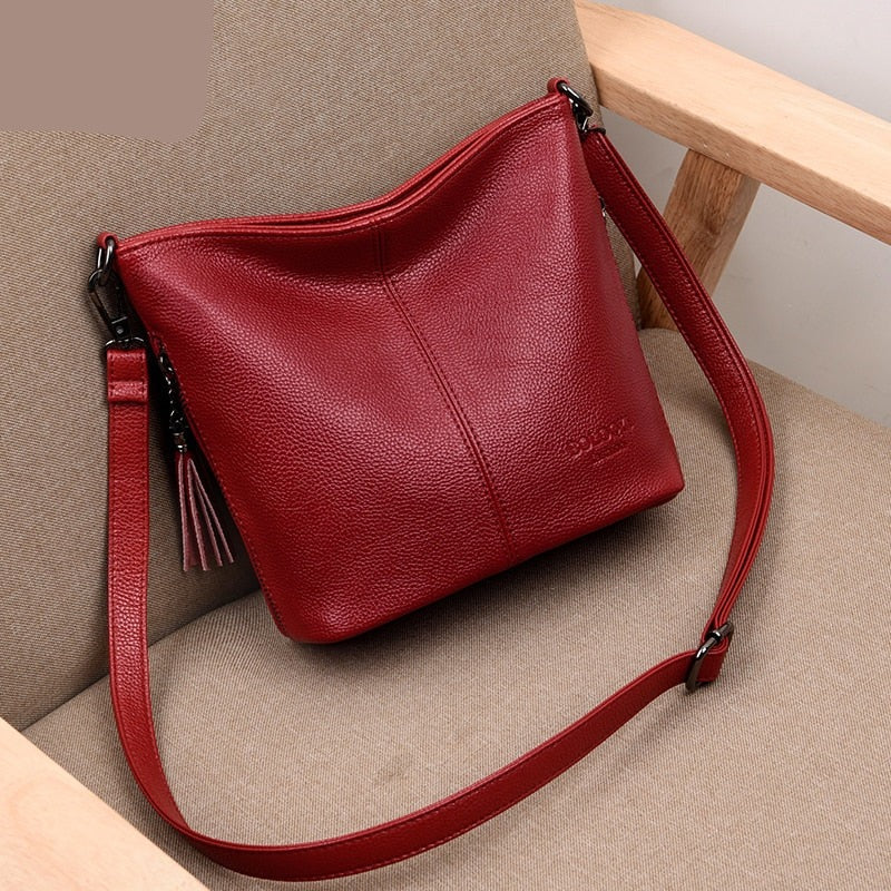 Realaiot Soft Leather Hand Crossbody Bags for Women New Luxury Handbags Women Casual Shoulder Bag Designer Tote Bag bolsa feminina