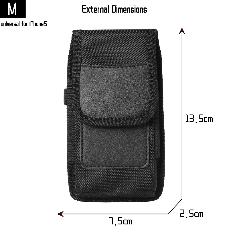 Cyflymder Mobile Phone Waist Bag Men Women Small Nylon Cell Phone Holster Storage Waist Fanny Pack Purse with Belt Loop Bum Bag 4 Size