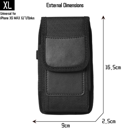 Cyflymder Mobile Phone Waist Bag Men Women Small Nylon Cell Phone Holster Storage Waist Fanny Pack Purse with Belt Loop Bum Bag 4 Size