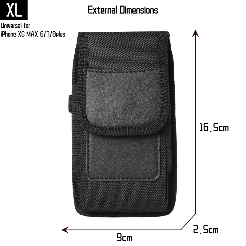 Cyflymder Mobile Phone Waist Bag Men Women Small Nylon Cell Phone Holster Storage Waist Fanny Pack Purse with Belt Loop Bum Bag 4 Size