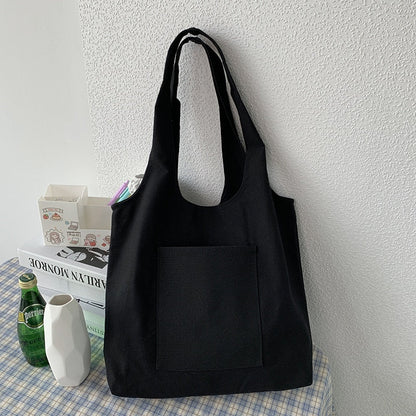 Cyflymder Shopping Bag Woman Bag Pure Color Series Beige Reusable Harajuku Commuter Simple Large Capacity Fashion Tote Bag