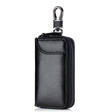 Cyflymder Leather Keychain Men Women Key Holder Organizer Pouch PU Case Split Car Key Wallet Housekeeper Key Case Mini Card Bag