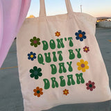 Cyflymder Retro Flower Floral Women Canvas Tote Bag Girl Reusable Shopper Foldable Ecobag Aesthetic Student Book Handbags Shoulder Bag