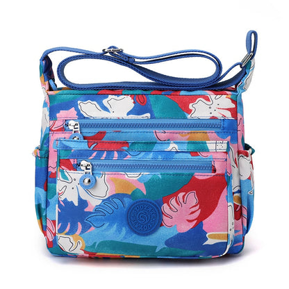 Cyflymder New Women Shoulder Bags Floral Print Women's Handbags Designer Crossbody Messenger Bag Female Waterproof Nylon Mommy Bag