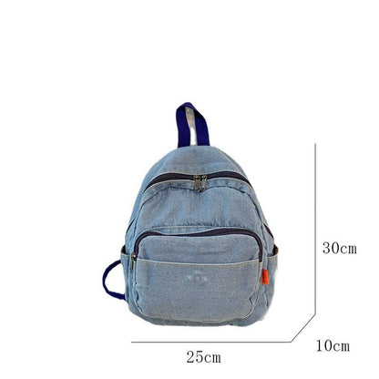 Realaiot Casual Large Capacity Denim Women Backpacks High Quality Ladies Daily Travel Bag Teenagers Girls School Schoolbag Lady Bags