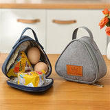 Cyflymder New Triangular Breakfast Insulation Bag Mini Portable Rice Ball Lunch Bento Cooler Bag Food Fresh Pouch for Women Student Kids