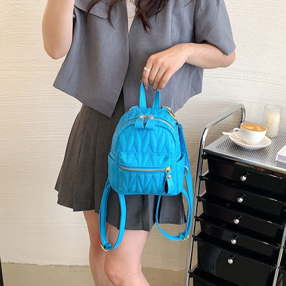 Cyflymder New Women's Backpack Fashion Small Backpack PU Leather Handbag Schoolbag for Girls Women's Bag Female Shoulder Back Mochila