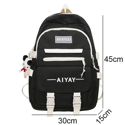 Realaiot Fashion Kawaii Harajuku Mochila Lady Leisure College Backpack Female Book Bag Girl Cute Travel Women Nylon Laptop School Bag New