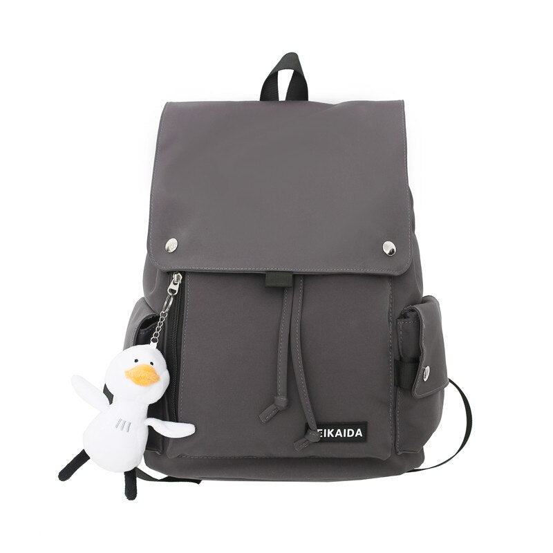 Realaiot Female Male Trendy Nylon New Travel Student Bag Cool Boy Girl College Backpack Fashion Lady Men School Bag Laptop Women Backpack