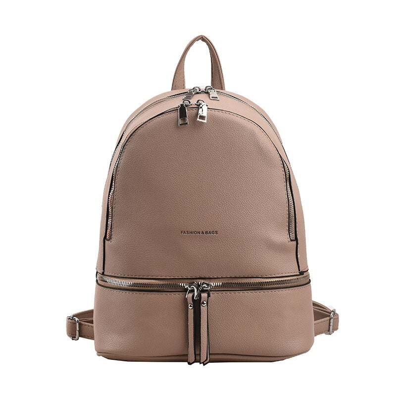 Realaiot Fashion Women Leather Backpack High Quality Teen Girls Shoulder Bag Luxury Designer Backpacks Rucksack Female Daypack Bags