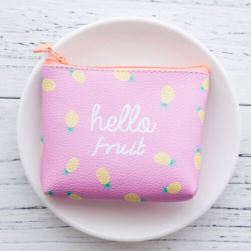 Realaiot Cute Cartoon Girls Kids Coin Purse Mini Wallet Child Small Coin Pouch Zipper Money Key Earphone Line Coin Purse Bag