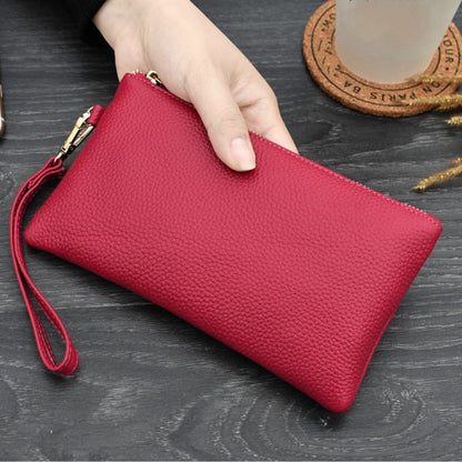 Cyflymder Real Cow Genuine Leather Wallet Women Mini Handbag Purse Card ID Phone Holder Zipper Clutch Evening Bags Small Wristlet Wallets