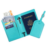 Cyflymder PU Passport Covers Business Credit ID Cards Holder Case Wallets Pouch Women Men Air Tickets Portable Holders Travel Accessories