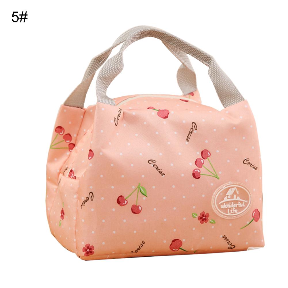 Cyflymder Picnic Travel Lunch Bag Thermal Insulated Lunch Box Bento Pouch Dinner Insulation Bag Student Cute Lunch Bag Handbag