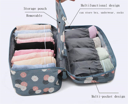 Realaiot Travel Bra Bag Underwear Organizer Bag Women Bedroom Underwear Packaging Cube Pouch Bra And Panty Storage High Quality Wash Case