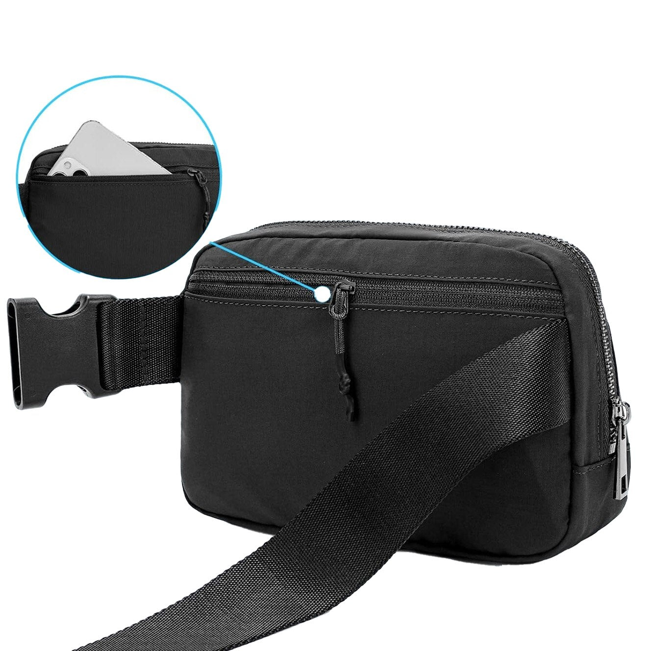 Realaiot Belt Bag Small Waist Bag Crossbody Fanny Packs for Women Men Waterproof Everywhere Fanny Pack for Sports Running Outing