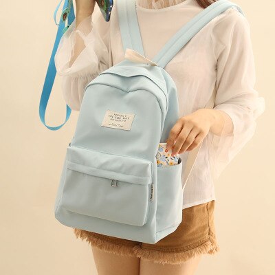 Realaiot Simple Design Oxford Korea Style Women Backpack Fashion Girls Leisure Bag School Student Book Teenager Useful Travel