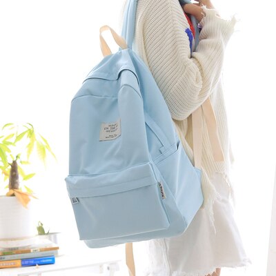 Realaiot Simple Design Oxford Korea Style Women Backpack Fashion Girls Leisure Bag School Student Book Teenager Useful Travel