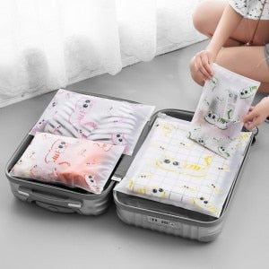 7PCS/Set Luggage Packing Travel Organizer Clothes Storage Waterproof Bags Mesh Bag In Pouch Packing CubeTravel Accessories