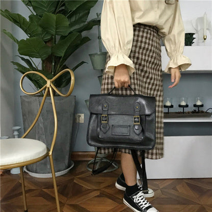 Realaiot Korean vintage Women Backpacks preppy style student backpack multifunctional female shoulder bag women school bag ladies Totes