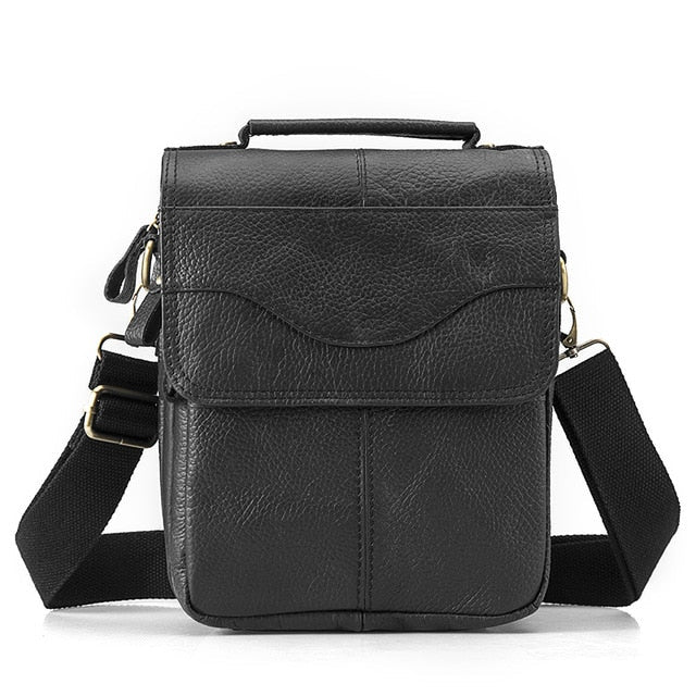 Cyflymder Quality Original Leather Male Casual Shoulder Messenger bag Cowhide Fashion Cross-body Bag 8" Pad Tote Mochila Satchel bag 144