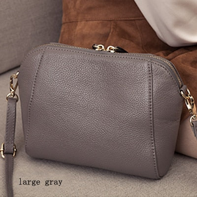 Realaiot Genuine Leather Shoulder Bags for Women Luxury Handbag Fashion Ladies Shopping Totes Messenger Crossbody Bag Female Party Purse