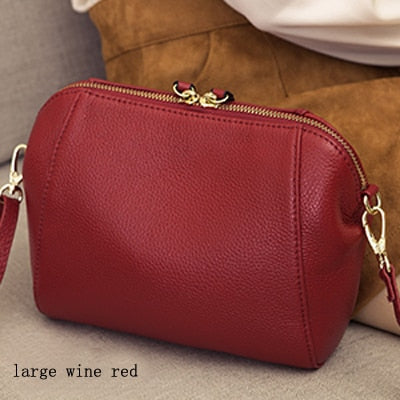 Realaiot Genuine Leather Shoulder Bags for Women Luxury Handbag Fashion Ladies Shopping Totes Messenger Crossbody Bag Female Party Purse