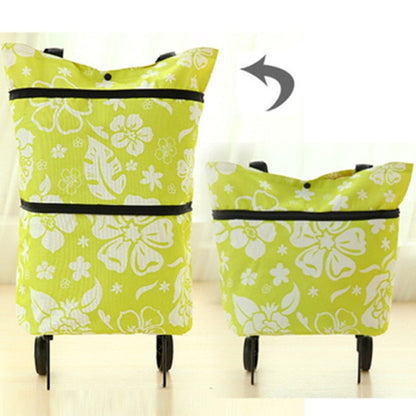 Cyflymder New Folding Shopping Bag Shopping Buy Food Trolley Bag on Wheels Bag Buy Vegetables Shopping Organizer Portable Bag